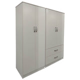 Dulap Athos cu 4 usi, 160x42x180 cm - Alb