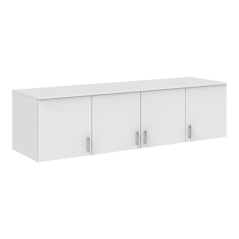 Dulap cu patru uși și sertare Royal, Lemn, Alb, 200x58x230 cm