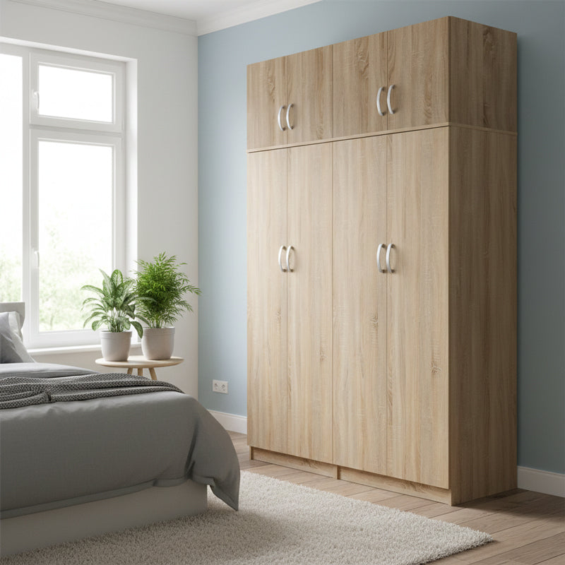 Dulap Athos I cu 4 usi si loft, 160x42x240 cm - Dulap Athos I cu 4 usi si loft, 160x42x240 cm - 383-000267