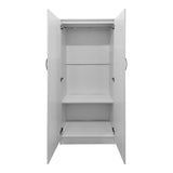 Dulap Athos cu 4 usi si loft, 160x42x240 cm - Alb