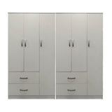 Dulap Athos cu 6 usi, 180x42x180 cm - Alb