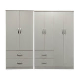 Dulap Athos cu 6 usi, 200x42x180 cm - Alb