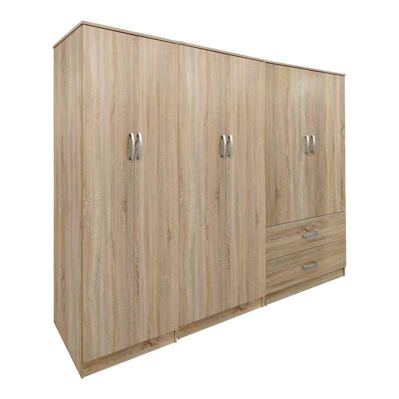 Dulap Athos I cu 6 usi, 240x42x180 cm - Stejar