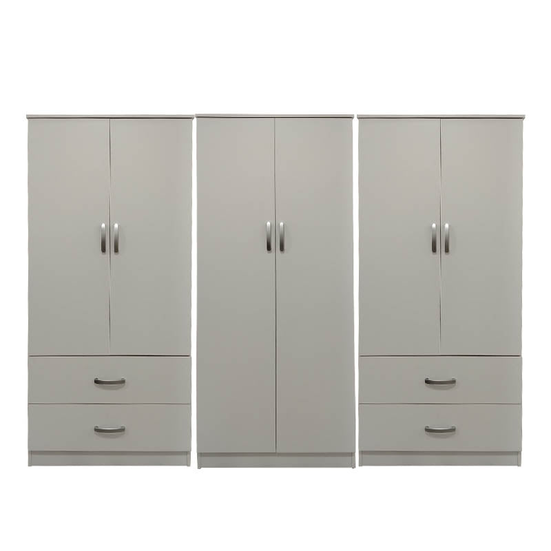 Dulap Athos cu 6 usi, 240x42x180 cm - Alb
