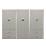Dulap Athos cu 6 usi, 240x42x180 cm - Alb