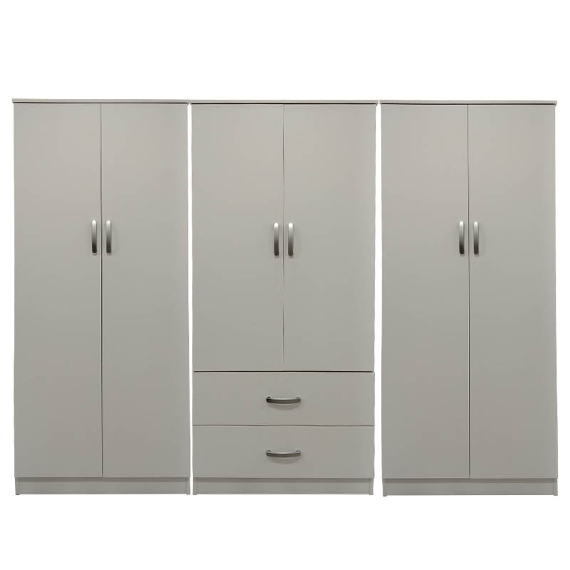 Dulap Athos I cu 6 usi, 240x42x180 cm - Alb