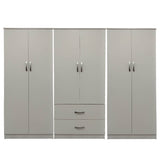 Dulap Athos I cu 6 usi, 240x42x180 cm - Alb