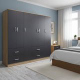 Dulap Athos cu 6 usi, 180x42x180 cm - Dulap Athos cu 6 usi, 180x42x180 cm - 383-000244