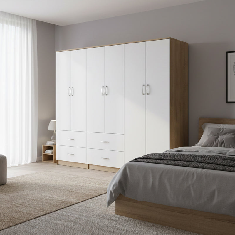 Dulap Athos cu 6 usi, 240x42x180 cm - Dulap Athos cu 6 usi, 240x42x180 cm - 383-000219