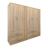 Dulap Athos cu 6 usi, 180x42x180 cm - Stejar