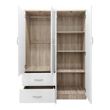 Dulap Athos cu 6 usi, 200x42x180 cm - Sonoma-Alb