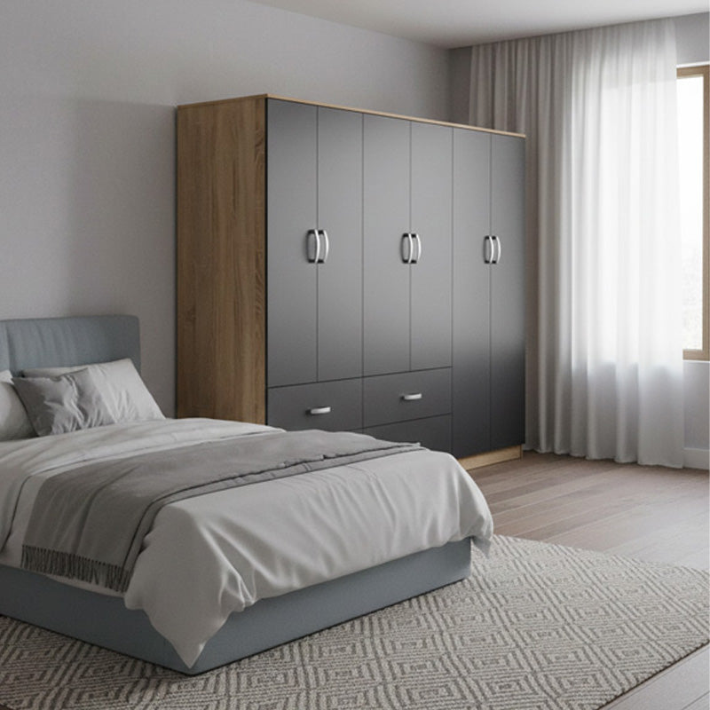 Dulap Athos cu 6 usi, 240x42x180 cm - Dulap Athos cu 6 usi, 240x42x180 cm - 383-000242