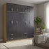 Dulap Athos cu 6 usi si loft, 180x42x240 cm - 383-000284