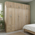 Dulap Athos I cu 6 usi si loft, 240x42x240 cm - 383-000263