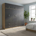 Dulap Athos cu 6 usi si loft, 240x42x240 cm - 383-000282