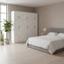 Dulap Athos cu 6 usi, sertare si loft, 240x42x240 cm