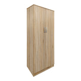 Dulap Athos cu 6 usi si loft, 240x42x240 cm - Stejar