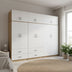 Dulap Athos cu 6 usi si loft, 240x42x240 cm - 383-000272
