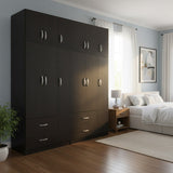 Dulap Athos cu 6 usi si loft, 180x42x240 cm - Dulap Athos cu 6 usi si loft, 180x42x240 cm - 383-000254