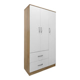 Dulap Athos cu 6 usi si loft, 180x42x240 cm - Sonoma-Alb
