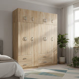 Dulap Athos cu 6 usi si loft, 180x42x240 cm - Dulap Athos cu 6 usi si loft, 180x42x240 cm - 383-000264