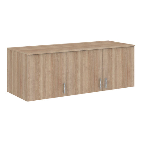 Dulap cu trei uși Royal, Loft, lemn, Alb - Stejar, 150x58x53 cm