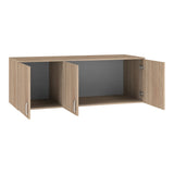 Dulap cu trei uși Royal, Loft, lemn, Alb - Stejar, 150x58x53 cm - Stejar