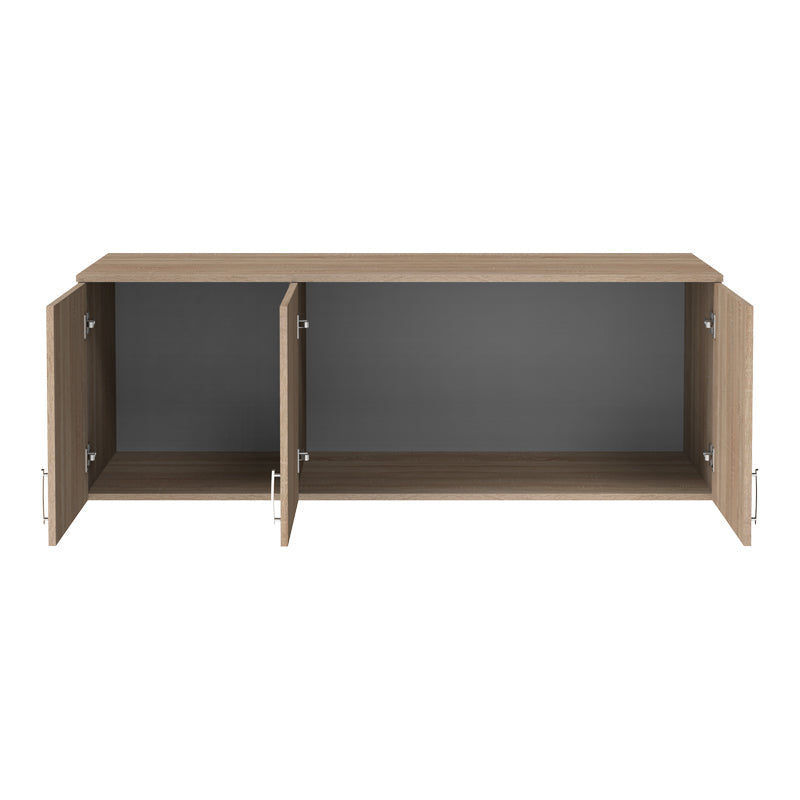 Dulap cu trei uși Royal, Loft, lemn, Alb - Stejar, 150x58x53 cm - Stejar