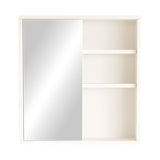 Dulap de baie Bagno cu oglinda, Alb, 60x14x64 cm