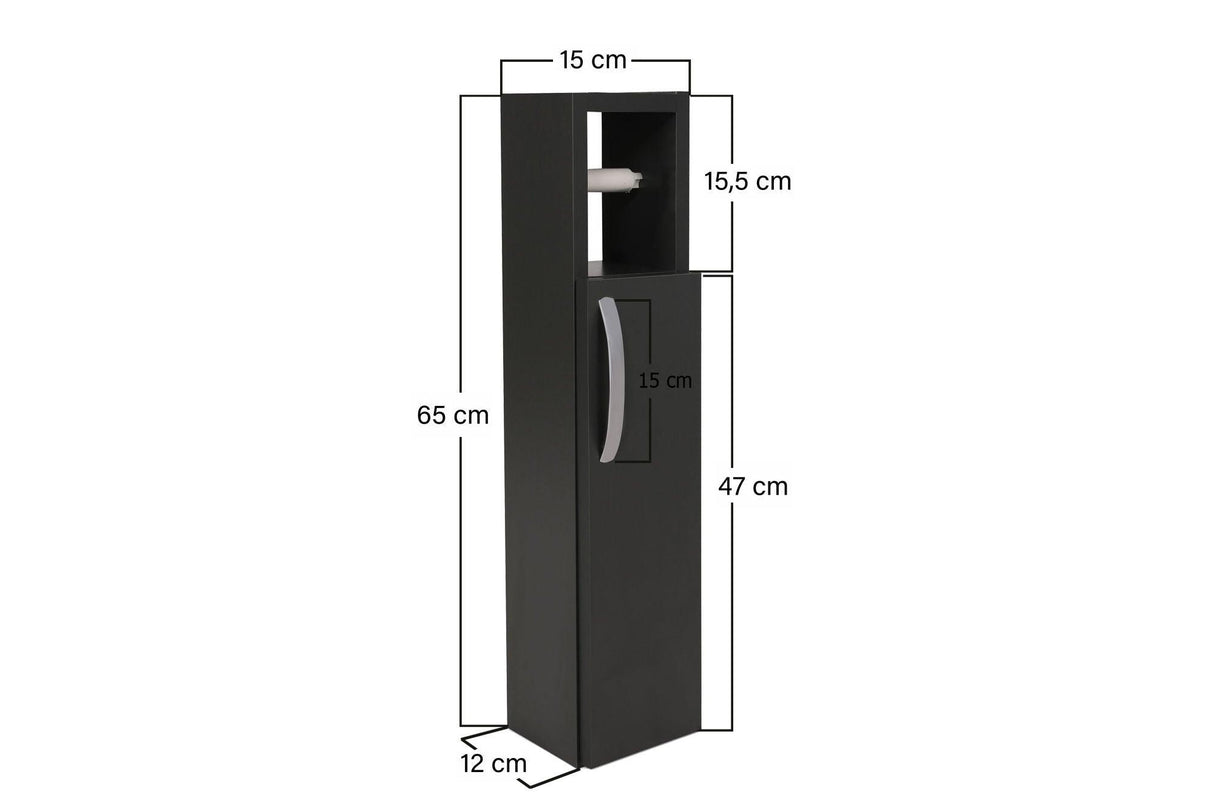Dulap de Baie Hartie igienica, 15x65x12 cm - Gri