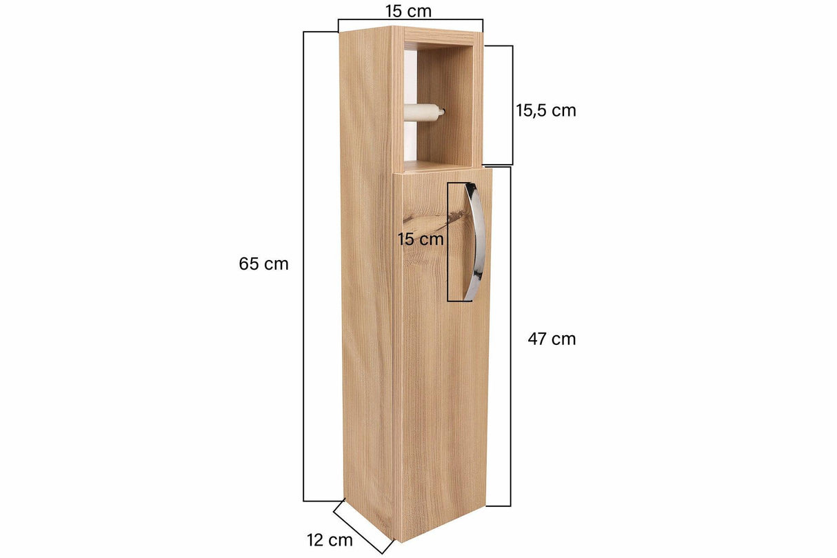 Dulap de Baie Hartie igienica, 15x65x12 cm - Bej