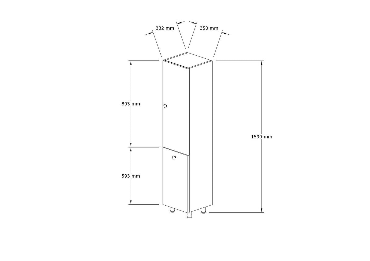 Dulap de baie Lipa cu cos de rufe, Nuc - Alb, 35x155x32 cm - Alb
