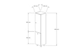 Dulap de baie Lipa cu cos de rufe, Nuc - Alb, 35x155x32 cm - Alb