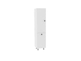 Dulap de baie Lipa cu cos de rufe, Nuc - Alb, 35x155x32 cm - Alb