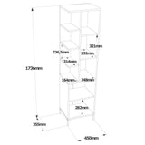 Dulap de Baie Lux cu 2 usi, Alb - Nuc, 45x36x174 cm - Nuc