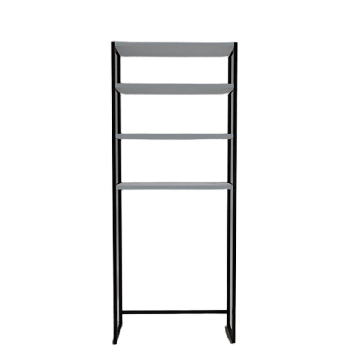 Dulap De Baie Salzgitter cu 4 Rafturi si cadru Metal, Alb, 54x150x18 cm