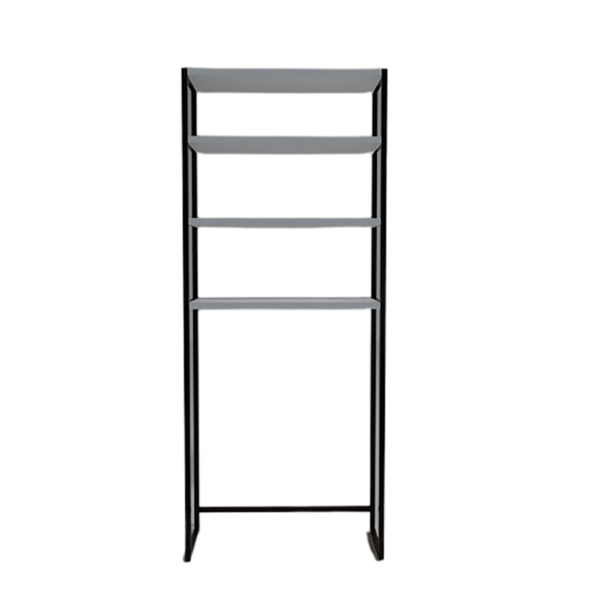 Dulap De Baie Salzgitter cu 4 Rafturi si cadru Metal, Alb, 54 X 150 X 18 Cm