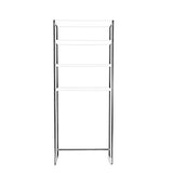Dulap De Baie Salzgitter cu 4 Rafturi si cadru Metal, Alb, 54x150x18 cm