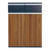 Dulap de birou profesional Oscar, Lemn, Nuc, 160x40x120 cm