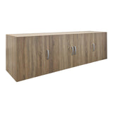 Dulap de haine Alvia cu 4 uși, stil loft, Alb - Sonoma, 200x51x60 cm - Dulap de haine Alvia cu 4 uși, stil loft, Alb - Sonoma, 200x51x60 cm