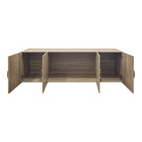 Dulap de haine Alvia cu 4 uși, stil loft, Alb - Sonoma, 200x51x60 cm - SONOMA