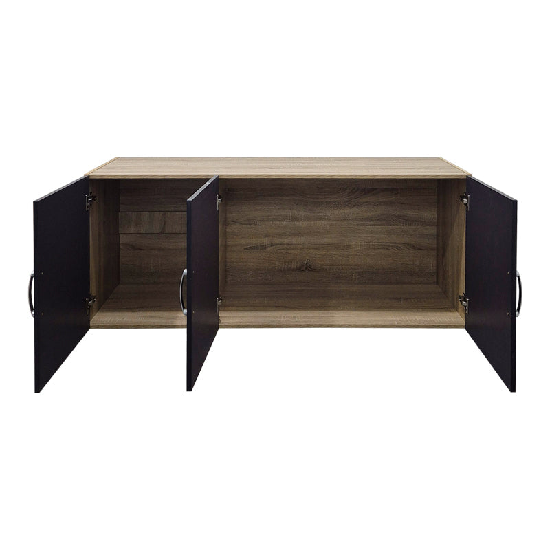 Dulap Alvia cu 3 usi, 150x51x60 cm - Sonoma-Antracit