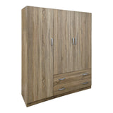 Dulap de haine Alvia cu 3 uși și 2 sertare, Diverse culori, 150x51x180cm - Dulap de haine Three-leaf wardrobe cu 2 drawers Alvia, Diverse culori, 150x51x180cm - 383-000162