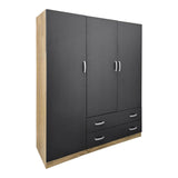 Dulap de haine Alvia cu 3 uși și 2 sertare, Diverse culori, 150x51x180cm - Dulap de haine Three-leaf wardrobe cu 2 drawers Alvia, Diverse culori, 150x51x180cm - 383-000164