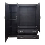 Dulap de haine Alvia cu 3 uși și 2 sertare, Diverse culori, 150x51x180cm - WENGE