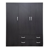 Dulap de haine Alvia cu 3 uși și 2 sertare, Diverse culori, 150x51x180cm - WENGE