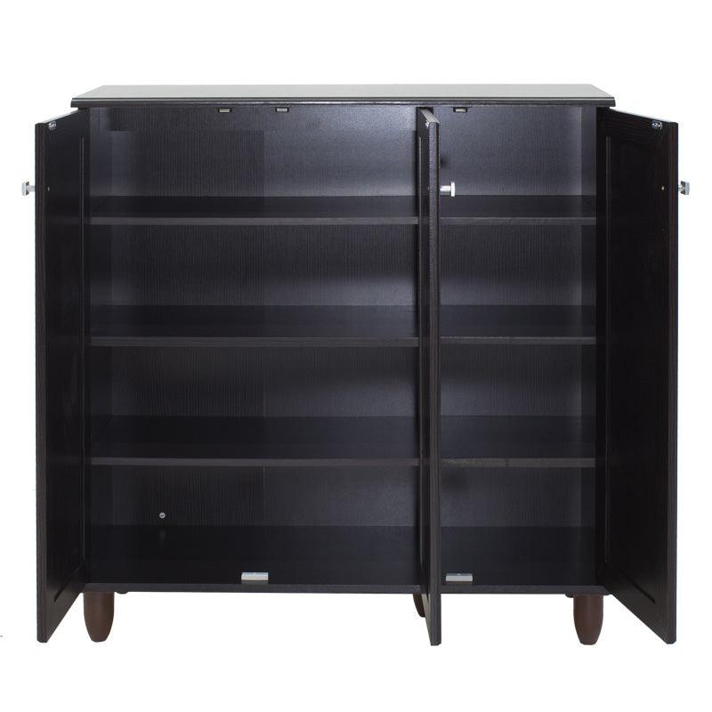 Dulap de pantofi SANTΟ, 16-20 perechi, Diverse culori, 89x34x91 cm - Negru