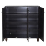 Dulap de pantofi SANTΟ, 16-20 perechi, Diverse culori, 89x34x91 cm - Negru