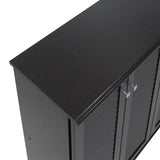 Dulap de pantofi SANTΟ, 16-20 perechi, Diverse culori, 89x34x91 cm - Negru