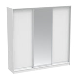 Dulap dormitor cu 2 usi glisante cu oglinda Aparador, Alb - Stejar, 240x60x240 cm - Dulap dormitor cu 2 usi glisante cu oglinda Aparador, Alb - Stejar, 240x60x240 cm - 361-000055